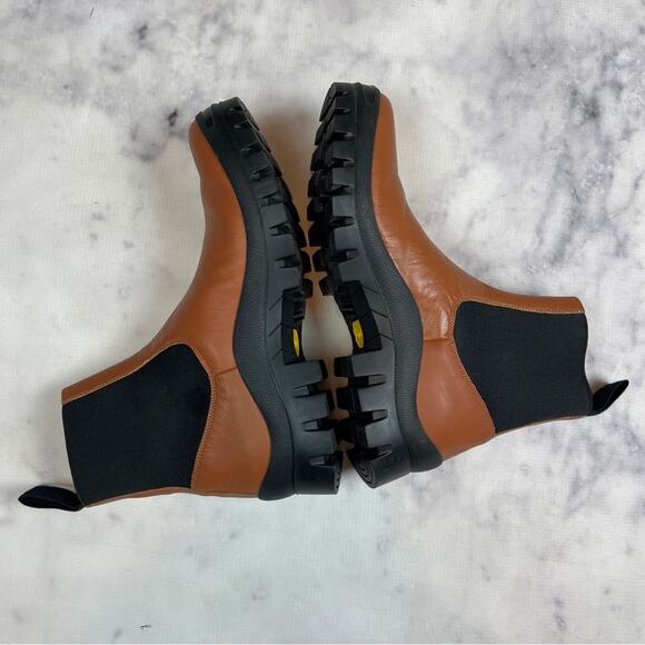 ATP Atelier Catania Brandy Leather Lug Sole Chelsea Boots Chunky Pull-On Booties - Picture 7 of 12